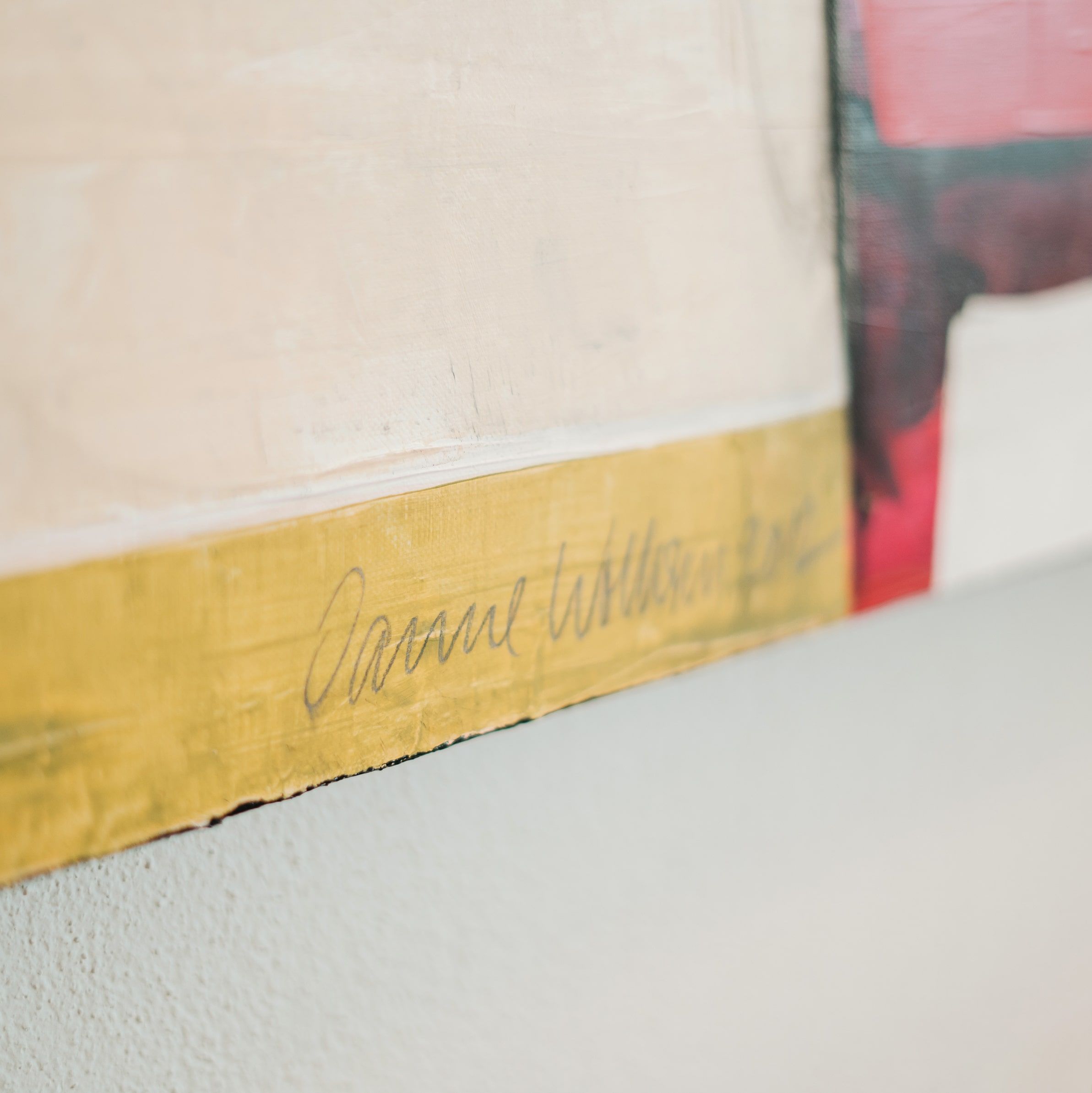 An artistic detail of a canvas, possibly in the Glemmtalerhof in Hinterglemm.