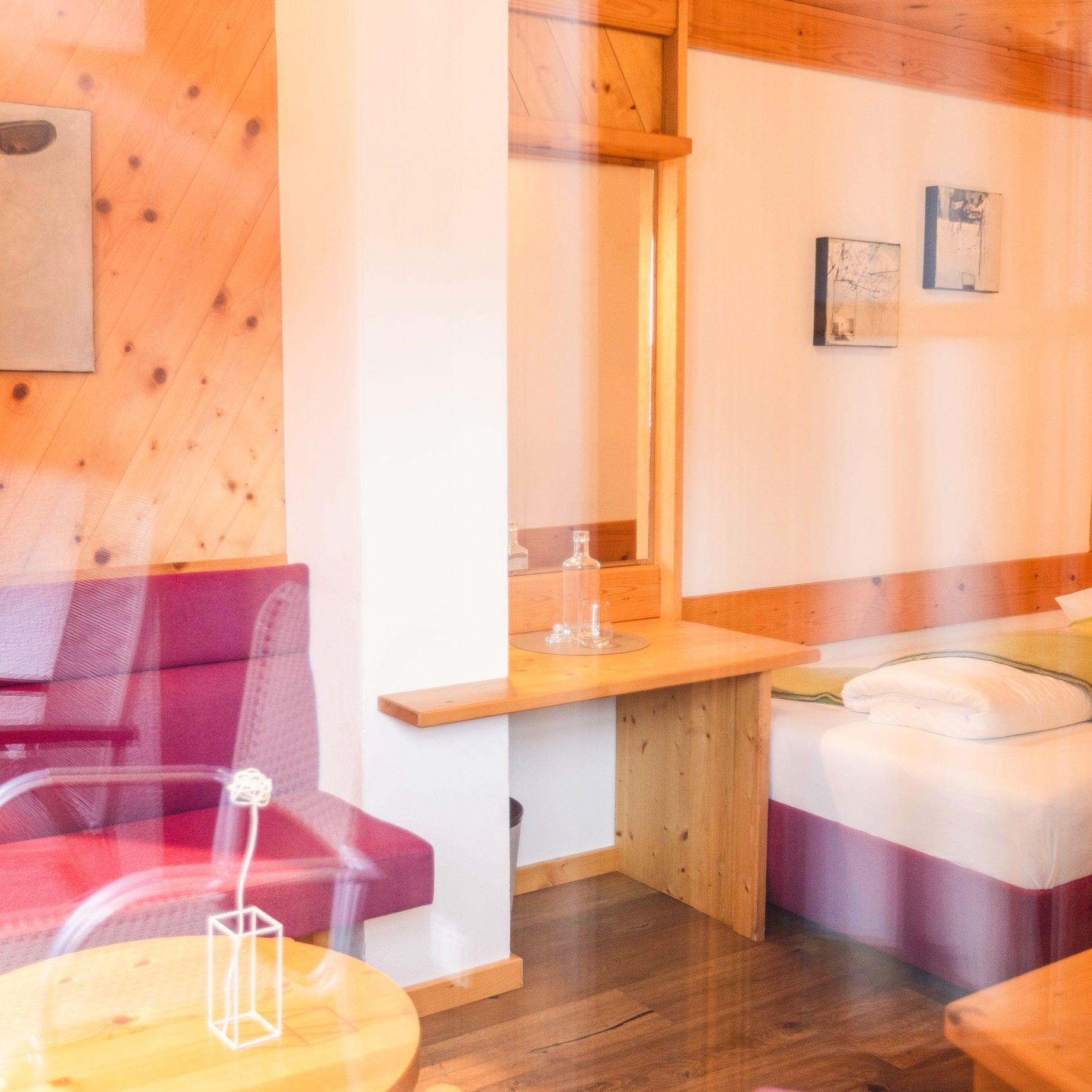 Neat room in Glemmtalerhof in Hinterglemm, featuring wooden details and a cozy seating area