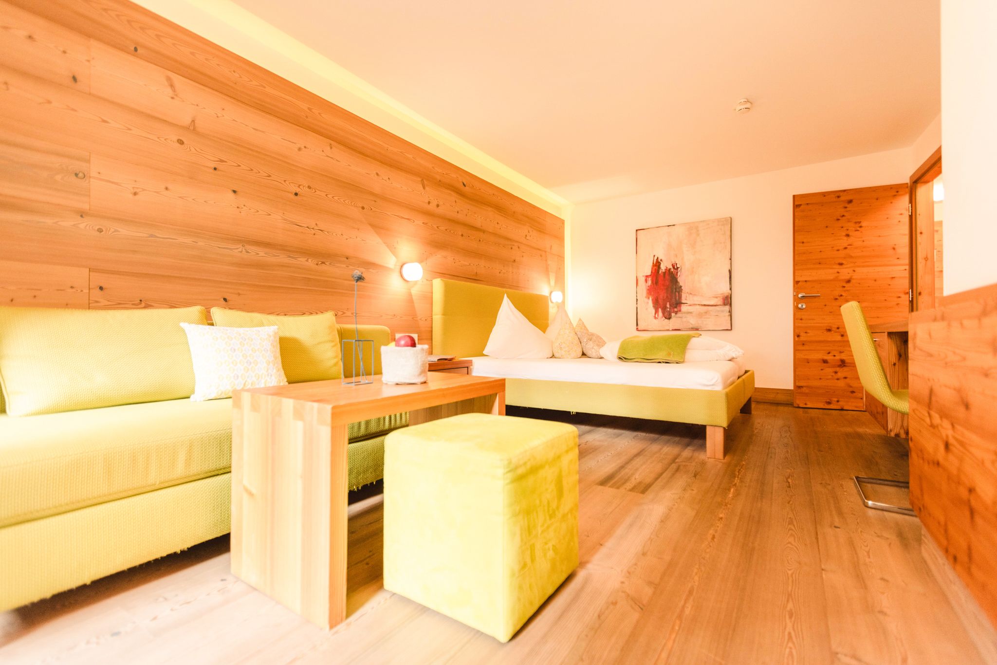 Bright and modern rooms at Glemmtalerhof in Hinterglemm provide comfort and coziness.