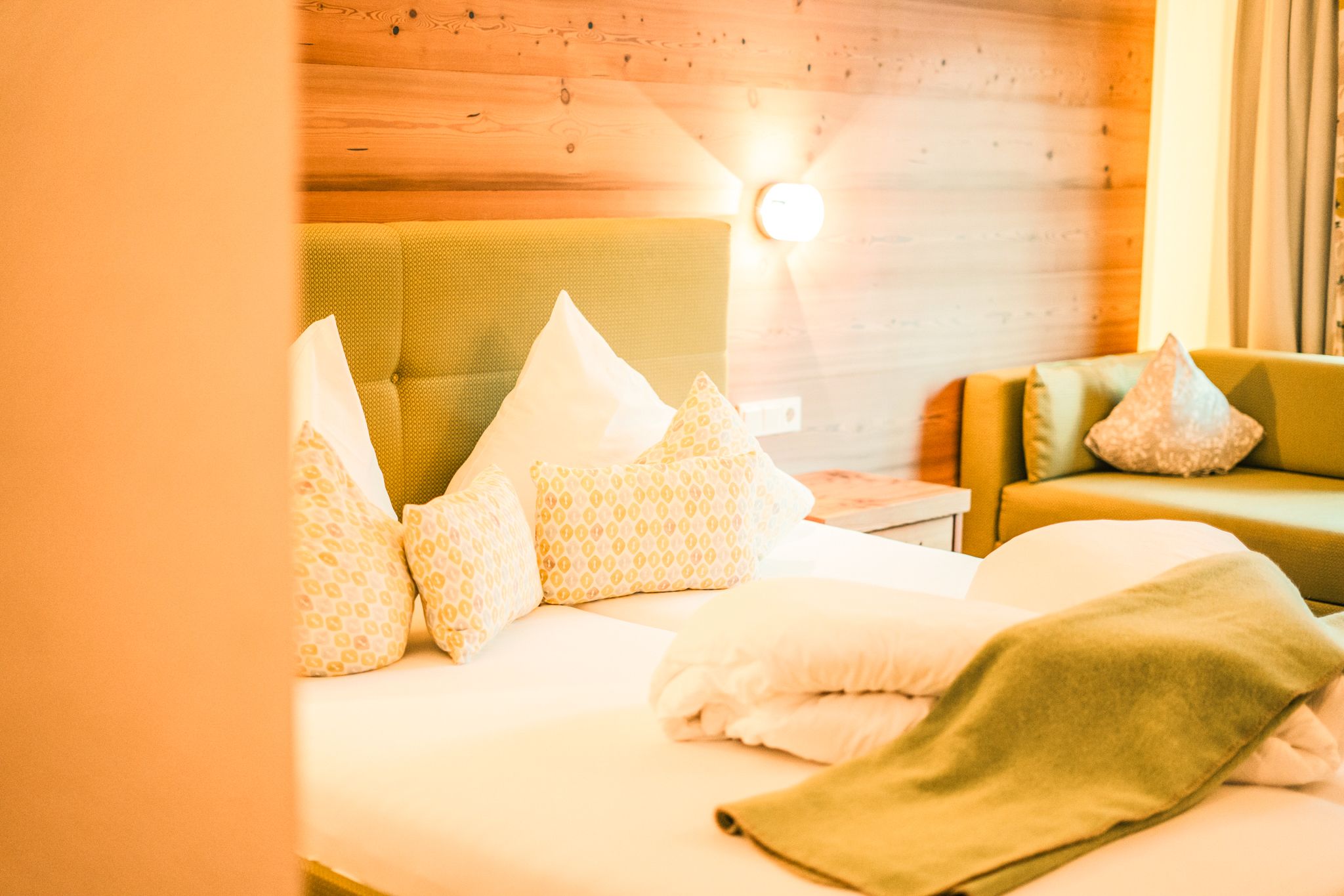 Cozy room at Glemmtalerhof in Hinterglemm with modern amenities and stylish decor.