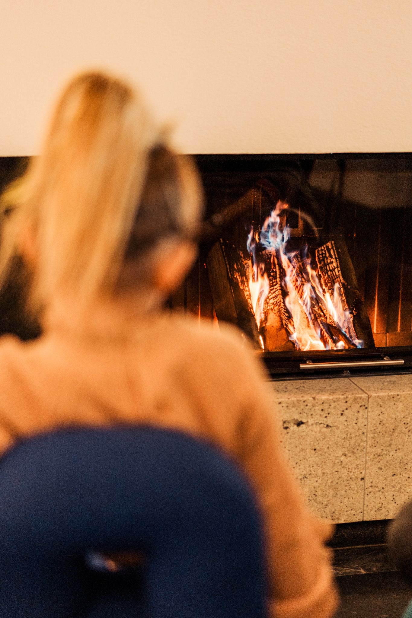 Cozy atmosphere by the fireplace at Glemmtalerhof in Hinterglemm.