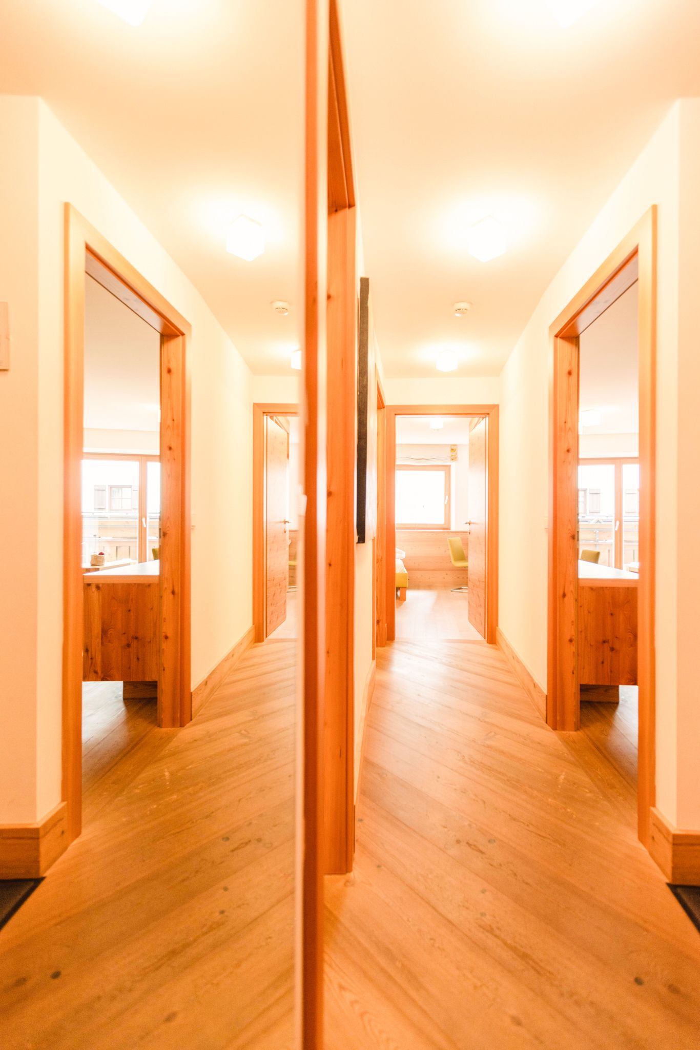 Bright hallway in Glemmtalerhof in Hinterglemm, exuding tranquility and modern comfort.